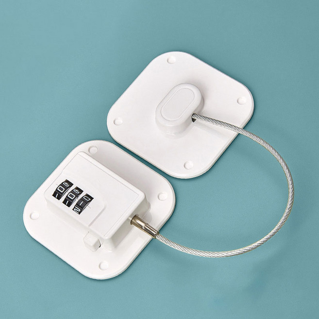 마드레하우스 냉장고 자물쇠 무타공 비밀번호 열쇠 서랍 번호키, 화이트 X 비밀번호, 1개