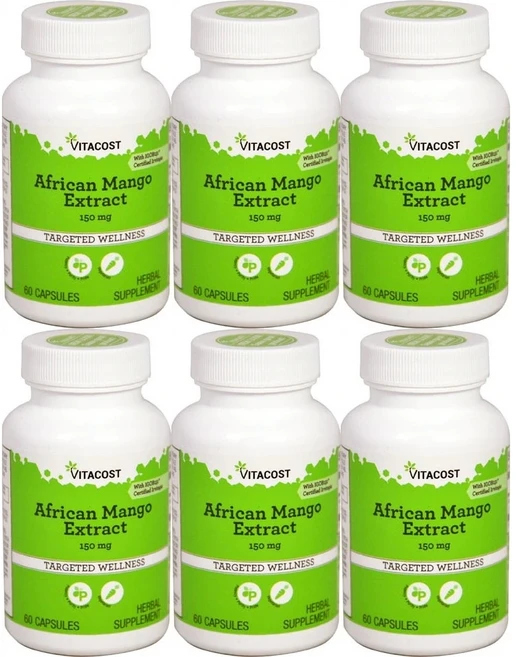 비타코스트 아프리카 망고 추출물 150mg, 60정, 6팩 - 쿠팡