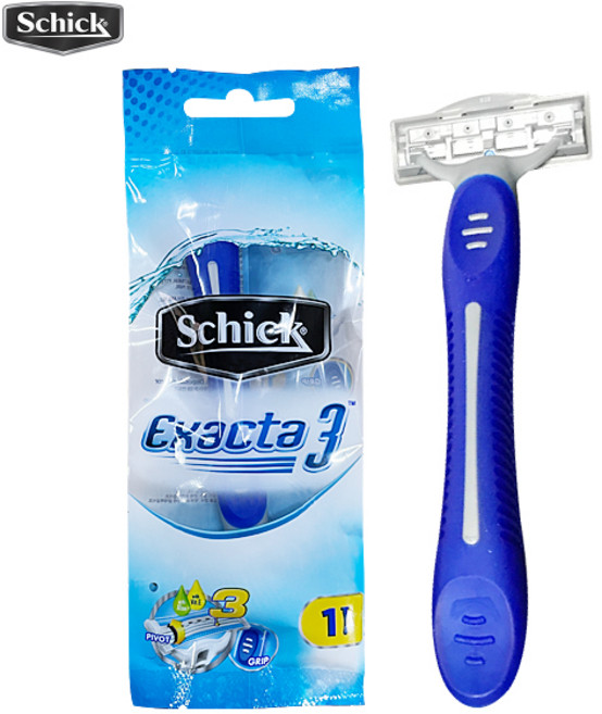 쉬크 이그젝타3 휴대용 면도기 1개입, 1개