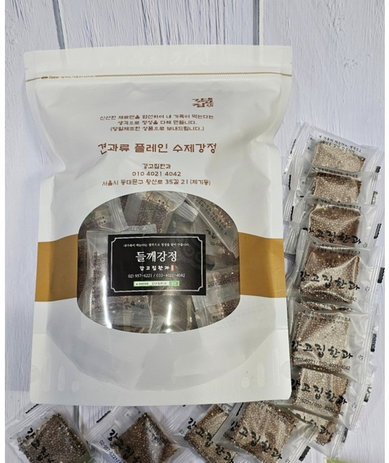 옛날과자 수제강정 들깨강정 300g 강고집한과, 1개