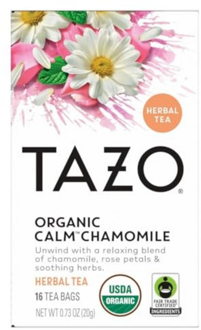 TAZO Calm Chamomile Herbal Tea Ba TAZO Calm Chamomile Herbal Tea Bags Caffeine Free Blend 16 Total, 1개, 1개입