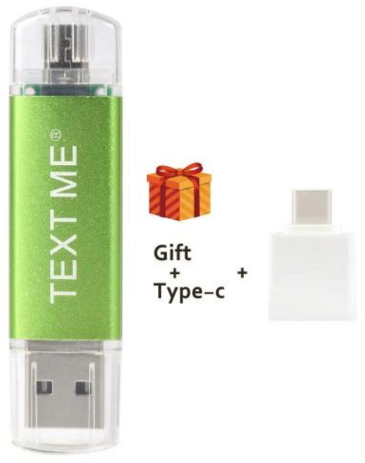 텍스트 ME Pendrive OTG 3 in1 OTG Type-c 플래시 드라이브 cle usb 2.0 스틱 64GB 128GB otg 펜 드라이브 4GB 8GB 16GB 32GB, 8GB, Green, 1개