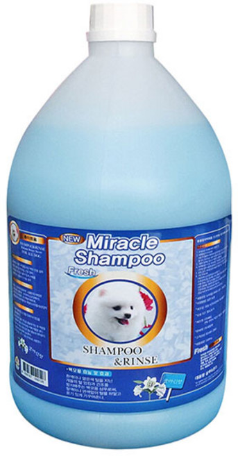 미라클 순 대용량 업소용 샴푸린스-백모용 3.85kg, 1개, 4L