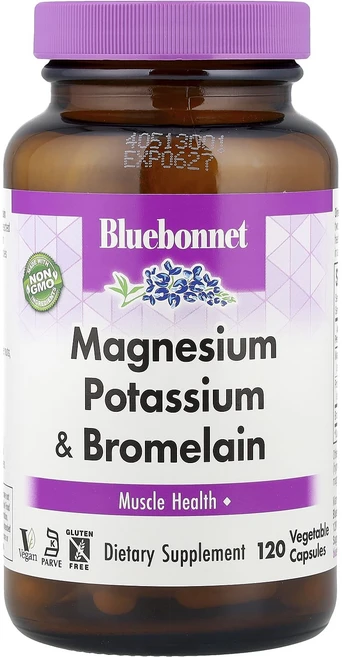 블루본넷뉴트리션 마그네슘 칼륨 브로멜라인 베지캡슐 120정, 6개 - 쿠팡