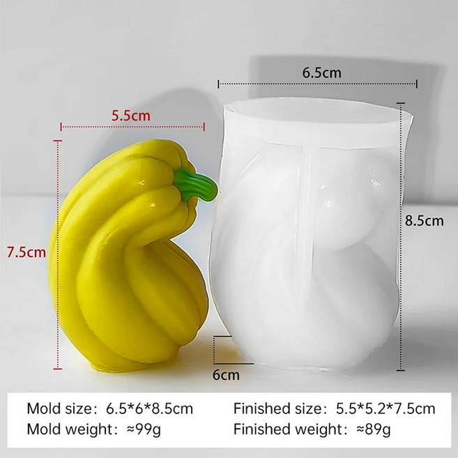 호박 양초 실리콘 금형 수제 할로윈 만들기 홈 장식, 색상: 1. MLZ0806, 1개