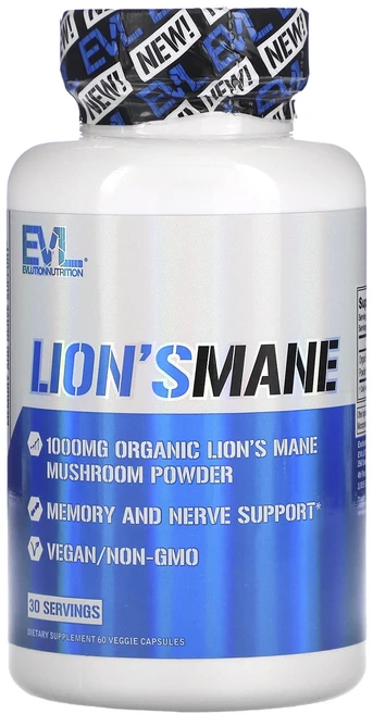 EVLution Nutrition 노루궁뎅이버섯 500mg 베지캡슐 60정, 6개 - 쿠팡