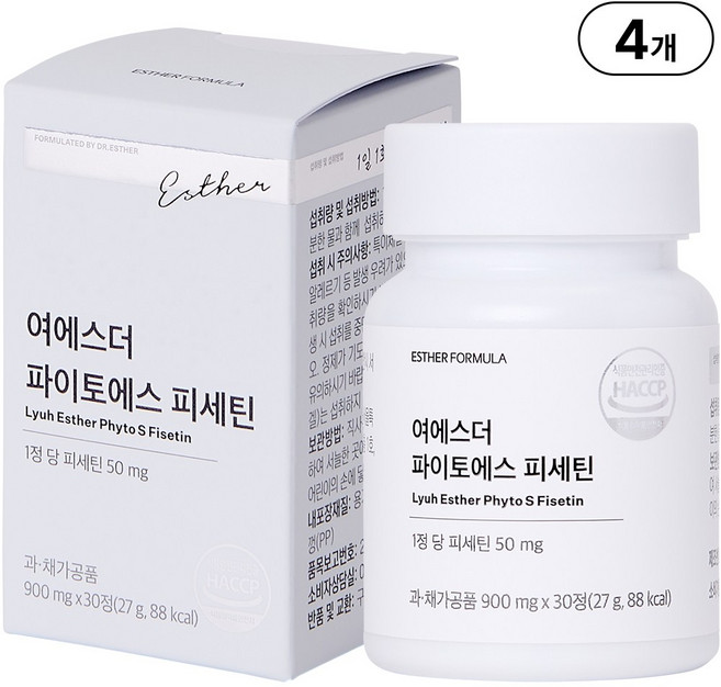 본사직영 여에스더 파이토에스 피세틴, 4개, 30정