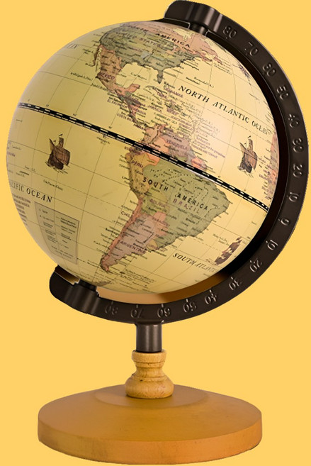 파파리브 고급 원목 미니 포인트 인테리어 고급 세계 지구본