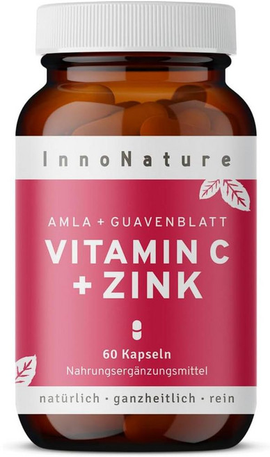 독일 이노네이처 InnoNature Vitamin C + Zink 비타민C + 아연 캡슐, 2개, 60정