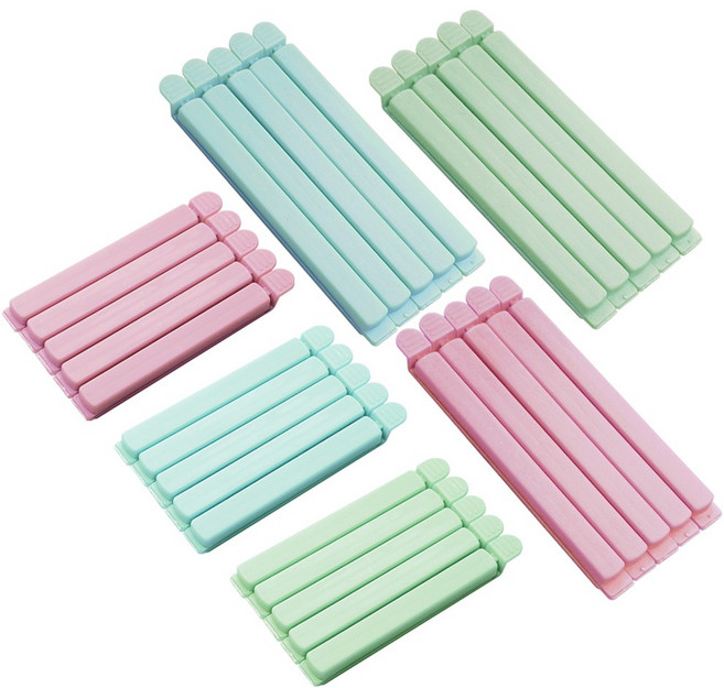 로모주 다용도 봉지집게 중형15p + 대형15p 밀봉집게 주방클립, 30개, 혼합색상