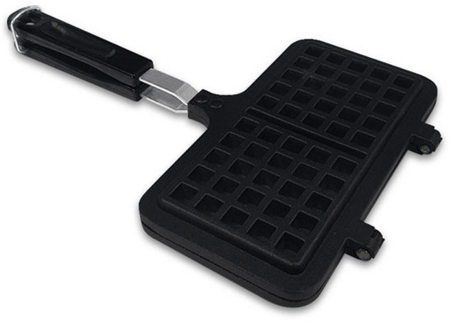 가벼운 캠핑용 직화 양면 토스트팬 / 와플팬 크로플팬 와플메이커 양면팬, 1개, 22.5cm