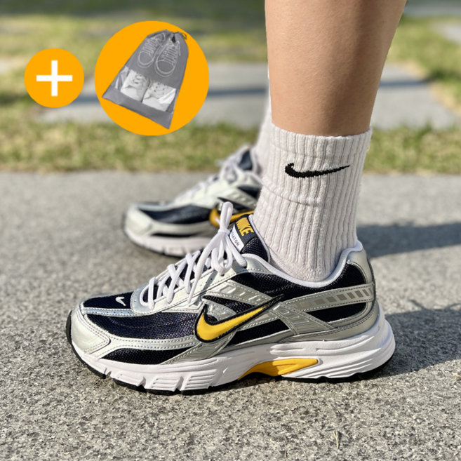 나이키 INSY 이니시에이터 남성 운동화 런닝화 조깅화 헬스화 신발 러닝화 실버 옐로우 슈즈케이스 포함