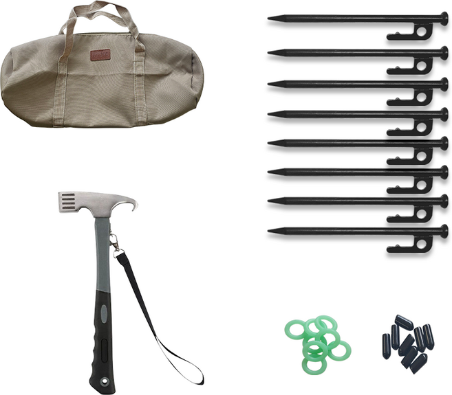 캠포티아 캠핑 텐트 타프 핑거 해머 망치 단조팩, 1세트