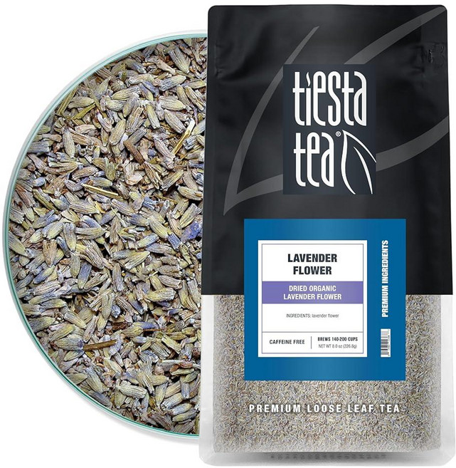 Tiesta Tea - 블랙 타이 트로피컬 느슨한 잎 망고 시트러스 홍차 하이 카페인 핫 & 아이스 티 127.6g 틴 - 50컵 자연 맛 홍차 잎, 라벤더 플라워, Bulk Pouch - 200 Cups, 355ml