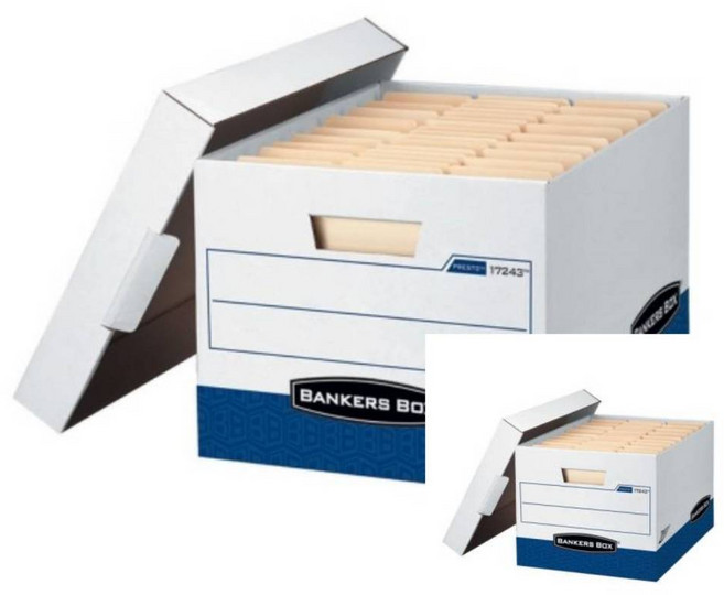 A4 프레스토 뱅커스박스 청색 2개입 4개입 파일박스