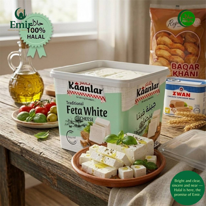 .Halal Certified Turkish Kanlar Soft Feta Cheese 할랄 인증 터키산 카안라르 소프트 페타 치즈, 3개, 500g