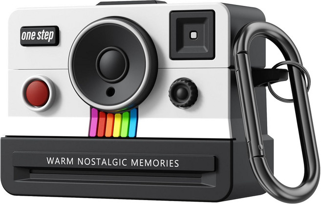 케이스 에어팟 4 카메라 실리콘, 화이트, 에어팟 프로 3세대, 1개