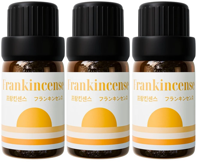 1+1+1 천연 유기농 아로마오일 에센셜오일, 유기농 프랑킨센스오일, 10ml, 3개 - 쿠팡