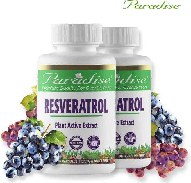 파라다이스허브 2세트 레스베라트롤 식물성 60 캡슐 폴리페놀 호장근 뿌리 추출물, 2개, 60정 - 쿠팡