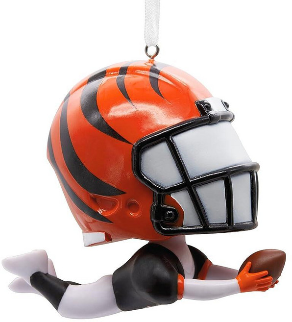 Hallmark NFL 신시내티 벵골 버블헤드 크리스마스 장식품 340172, Cincinnati Bengals Bouncing Bu
