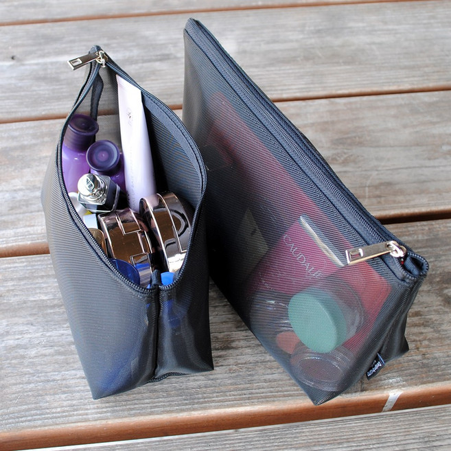 삼각 메쉬 망사 파우치 미니 여행용 화장품파우치 파우치백