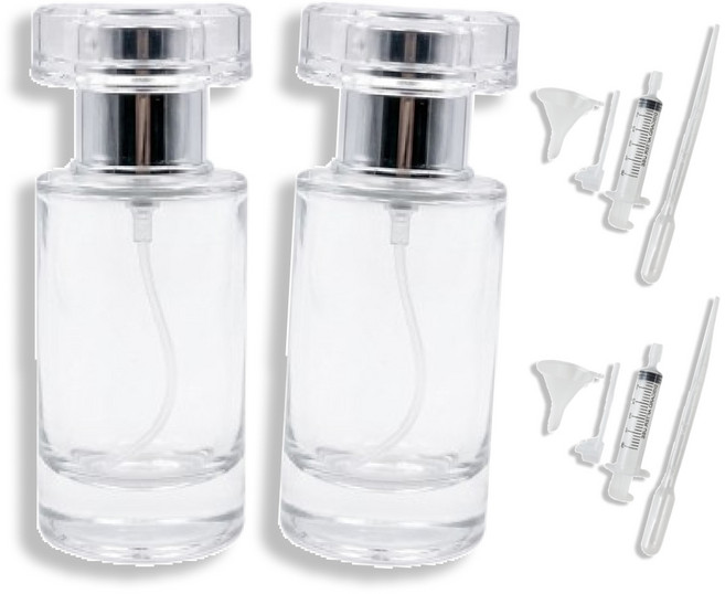 솔리마켓 마젤 향수 공병 20ml 소분도구 세트, 2개, 투명