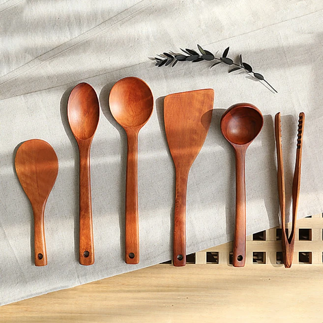 디온 나무 조리도구세트 옻칠 우드 원목 키친툴, 노멀 세트 B, 1개 - 쿠팡