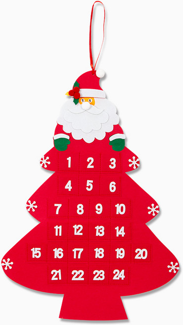 민화샵 크리스마스 벽트리 만들기, 산타 달력 미니 XDOFB0316, 1개