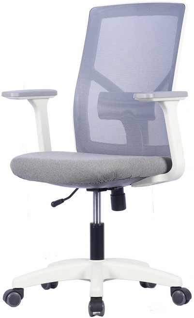 첼리스 올라운더 베이직 편한 사무실 사무용 매쉬 컴퓨터 공부 학생의자, 화이트+그레이
