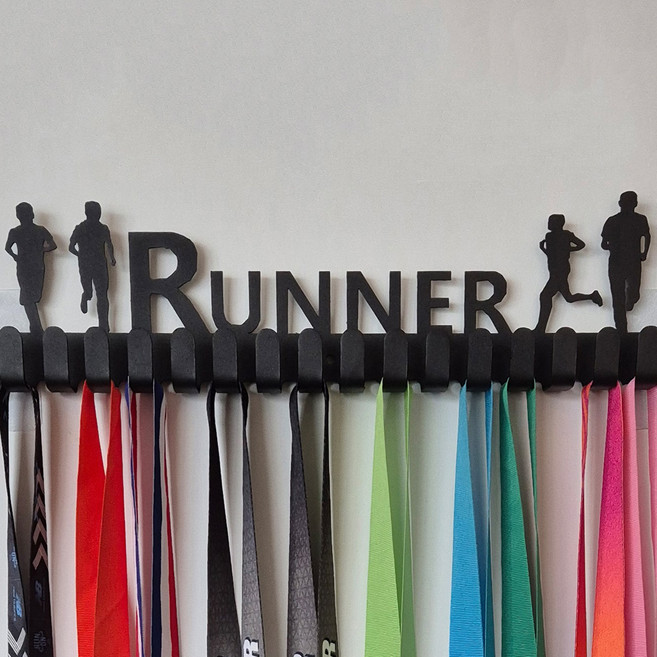 이방가치 러닝 마라톤 메달 거치대 걸이, 1개, 러너 B