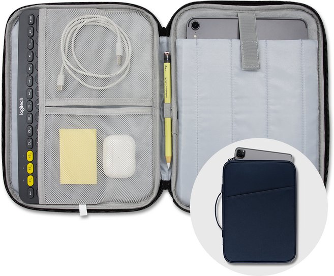 태스코나 마카롱 태블릿 파우치 아이패드 갤럭시탭 케이스 커버, 네이비