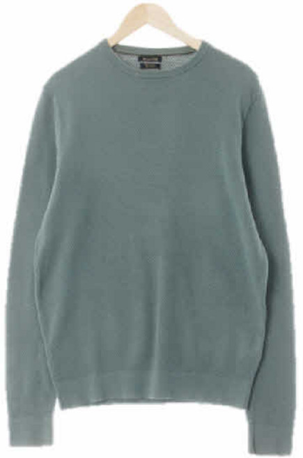 8114 마시모두띠 펠드스팔그린 양각도트패턴 캐시미어혼방 라운드니트 [M]