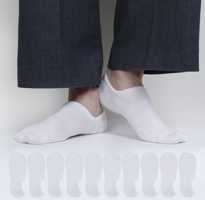 국산 빅사이즈 왕발 큰발 덧신 페이크삭스 남자 여자 처음양말 [280~310mm] 10켤레