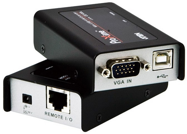 ATEN CE100 USB VGA 컴퓨터 KVM 콘솔 마운트 CV211 가능 블랙 6피트, 블랙 기간 3년, 1개