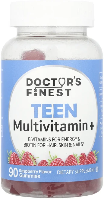 Doctor's Finest 청소년 종합비타민+ 구미젤리 라즈베리 구미젤리 90개, DoctorsFinest청소년종합비타민구미젤리라즈베리구, 1개 - 쿠팡