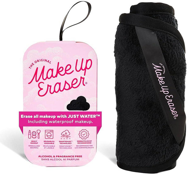 Makeup Eraser The Original Erase 워터프루프 마스카라 아이라이너 파운데이션 립스틱 등을 포함한 모든 메이크업 오리지널 핑크 207808, Chic Black, 1개