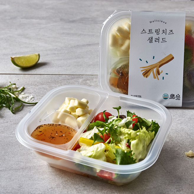 홀리셔스 한 끼 샐러드 스트링치즈 5팩, 1개, 170g