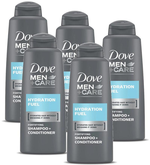 도브 맨 케어 하이드레이션 퓨얼 투인원 샴푸 컨디셔너 Dove Men Hydration Fuel, 5개, 603ml