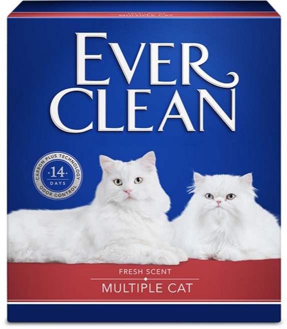 EVER CLEAN 藍鑽 紅標 多貓適用 8.5kg 1盒 14天淨味, 1個, FRESH SCENT