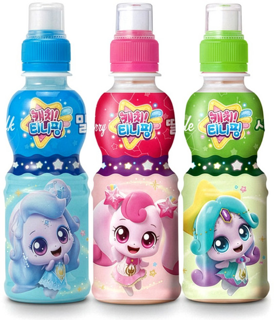 캐치티니핑 200ml 밀크맛+딸기맛+사과맛 각 6개씩, 18개