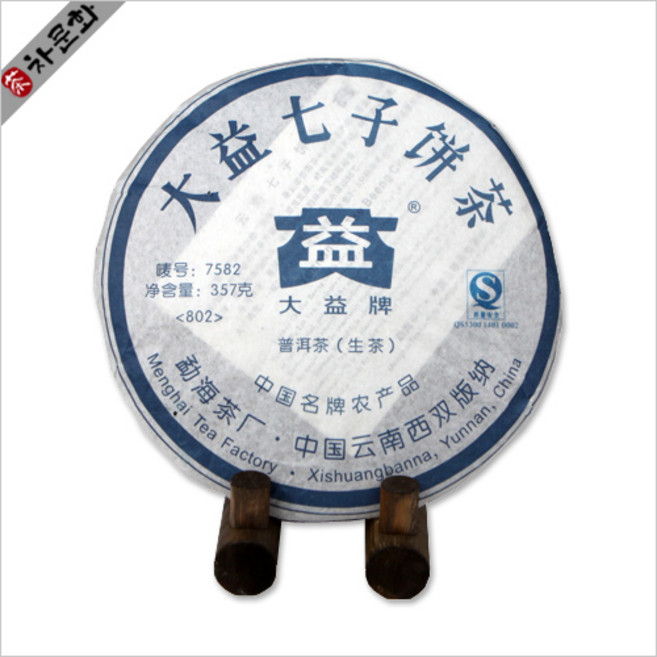 보이차 차문화 2008년 7582 802 생차, 1개, 1개입, 357g
