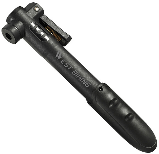 시그니처베이지 자전거 휴대용 펌프 공기주입기 YPZ182, 1개, 블랙