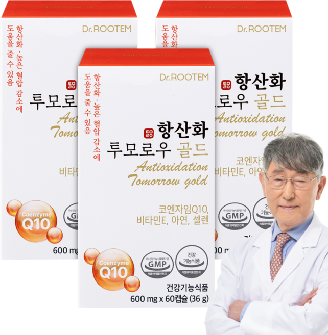 닥터루템 이시형박사의 항산화 투모로우 골드 코엔자임Q10, 3개, 60정