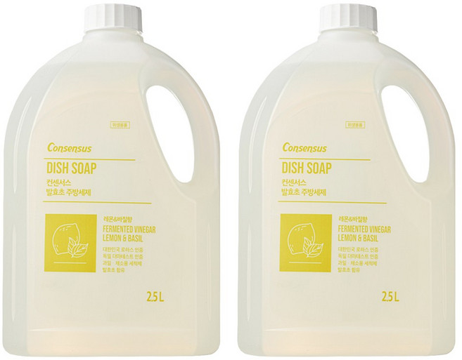 발효초 주방세제 2.5L x2개 레몬&바질향, 2개