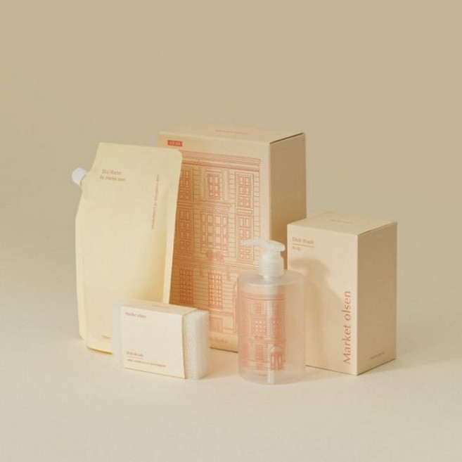 마켓올슨 주방세제 500ml, 주방세제 패키지(500ml 원액+수세미+희석용기), 1개