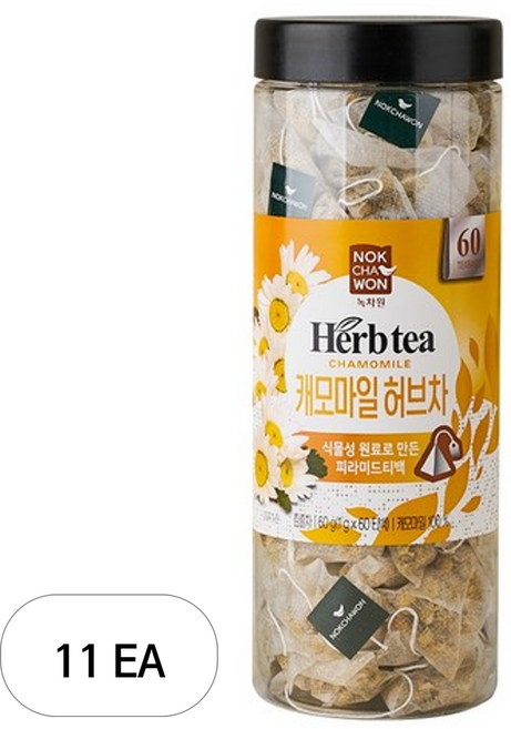녹차원 캐모마일 허브차, 1g, 60개입, 11개