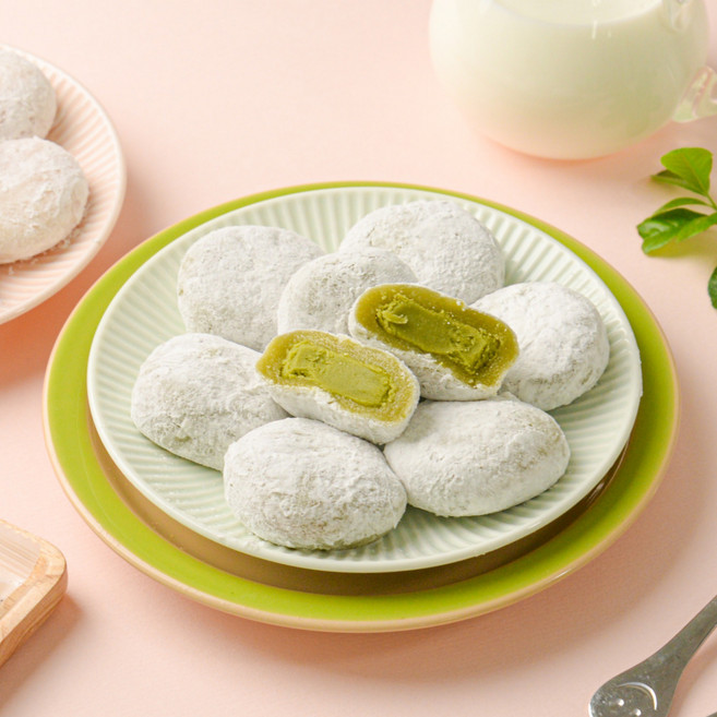 아침애 아이스 모찌떡 찹살떡 아침대용 간식떡 녹차맛, 20개, 40g