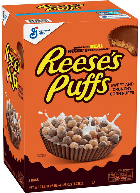 제네럴밀스 리세스 퍼프 리얼 초코렛 땅콩 버터 시리얼 대용량 (1.22kg), 1.22kg, 1개