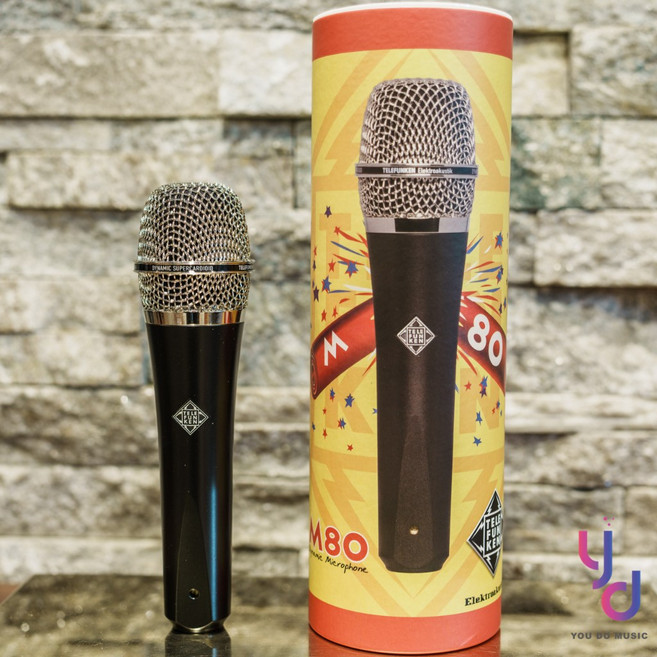 德律風根 Telefunken M80 專業級 動圈式 麥克風 - 演唱 直播 台灣公司貨 (贈夾頭/皮革收納袋), 經典版