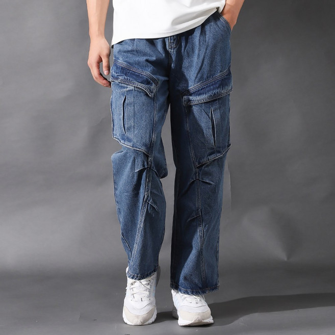 후앙스 와이드 카고포켓 유틸리티 데님 팬츠 NJCP-8698